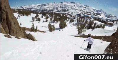 Skiing, Gifs, Ski, Jump, 360, GoPro