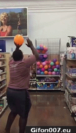 Supermarket, Basketball, Human, Throw the Ball