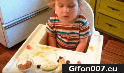 child, eating, gifs, food, fall, face