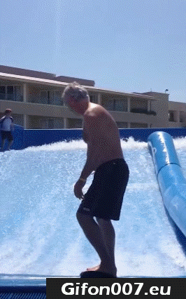 old people, man, surfboard, fall, fail, water, surfing