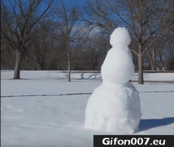 Snowman, Fall Down, Gif, Gifs, Girl