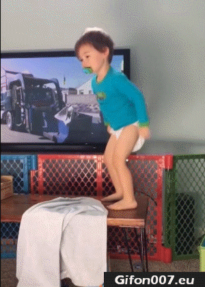 Children, Fall Down, Gif, Funny People, Table