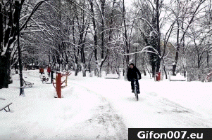 Fail on Bike, Winter Fails, Gif, Video