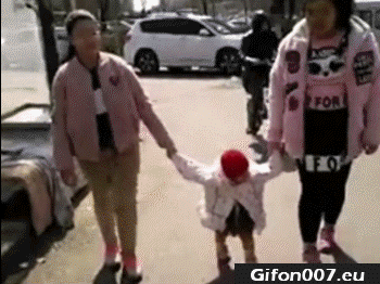 Child Fall, Jacket, Video, Funny, Gif