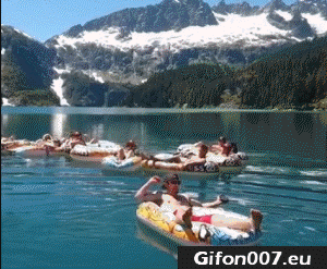 Nice Place, Swimming, Mountains, Video, Gif