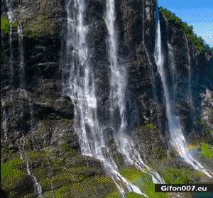 Beautiful Nature, Waterfall, Drone, Video, Gif