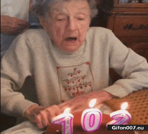 Funny Grandma, 102 Years Old, Teeth, Video, Gif