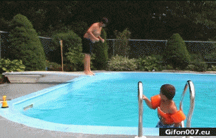 Gif 771: Funny Swimming Pool Fail, Jumping 