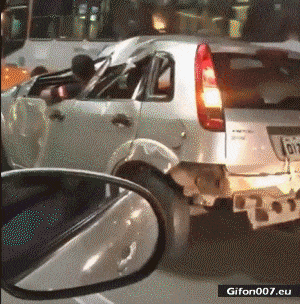 Funny Video, Crashed Car, Gif
