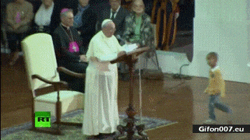Funny Video, Pope, Child, Chair, Gif
