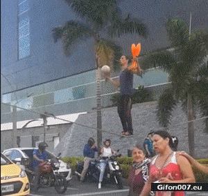Super Video, Juggling, Road, Traffic Lights, Gif
