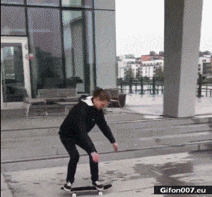 Funny Fail, Skateboarding, Riding a Bike, Video, Gif