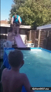 Funny Summer Fail, Water Slide, Video, Gif