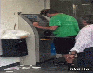 Funny Video, ATM, Fail, Drink, Gif