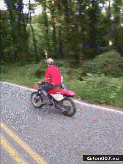 Funny Video, Damaged Motorcycle, Gif