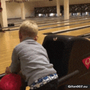 Funny Video, Bowling, Child, Gif