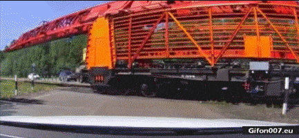 Funny Video, Train, Truck, Fail, Gif