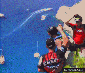 Video, Greece, Jump with a Parachute, Beach, Gif