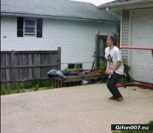 Funny Video, Flying on a Broom, Gif