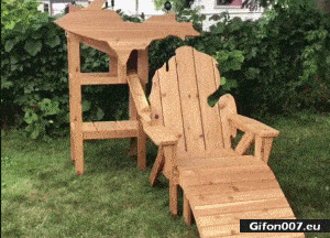Funny Video, Perfect Chair for Lover of Beer, Gif