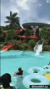 Funny Video, Water Slide, Man, Gif
