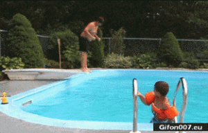 Gif 771: Funny Swimming Pool Fail, Jumping | Gifon007.eu